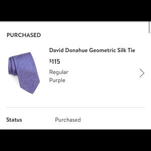 NWOT David Donahue Geometric Silk Tie